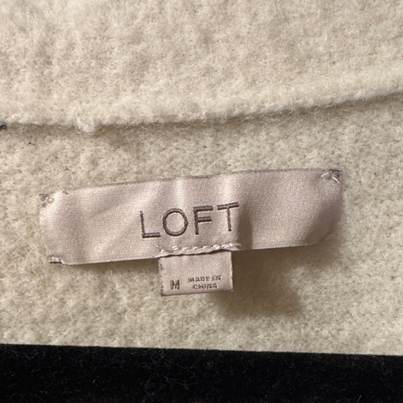 LOFT Cream Button-Up Cardigan - Picture 2 of 3